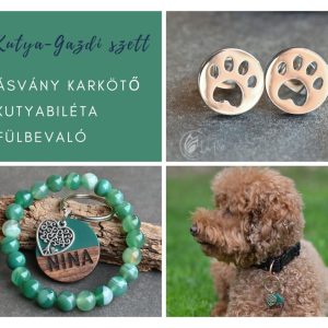 achát ásványkarkötő kutyabiléta ezüst fülbevaló